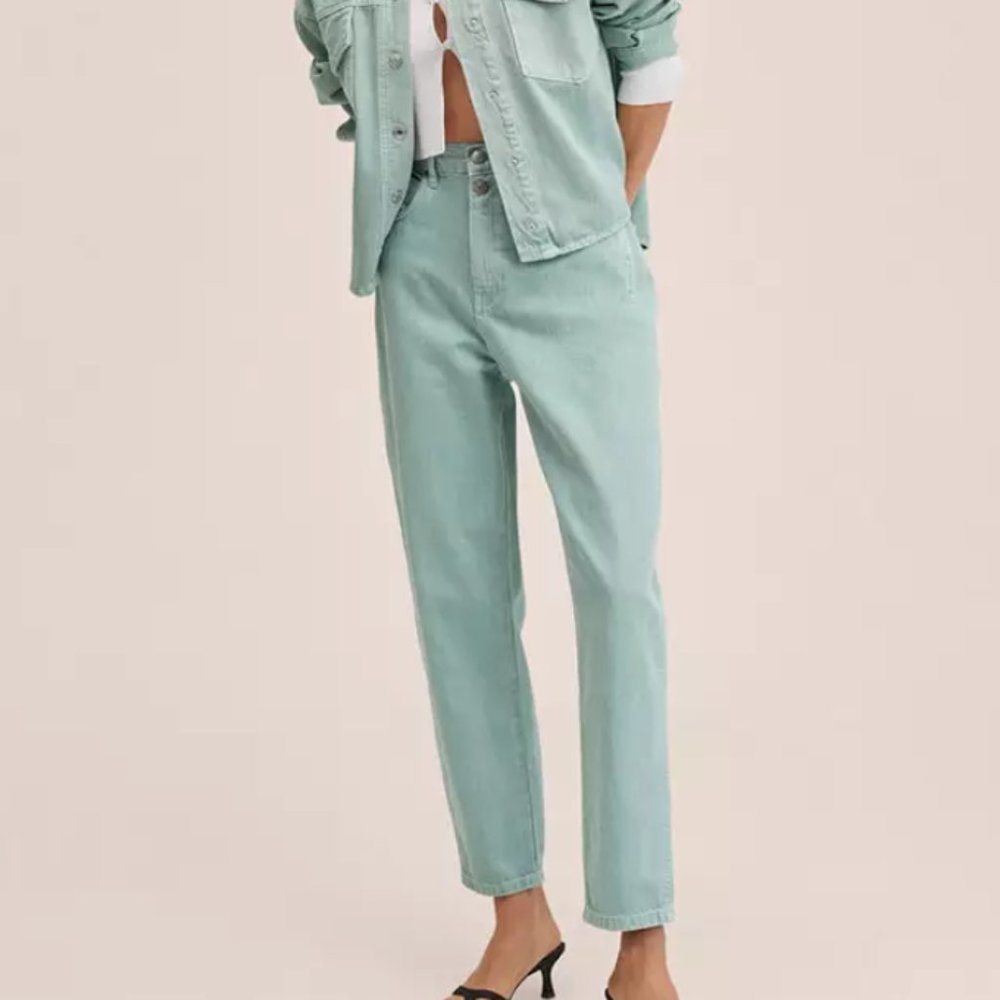 NEW Mango Tapered Ankle High Waist Jeans